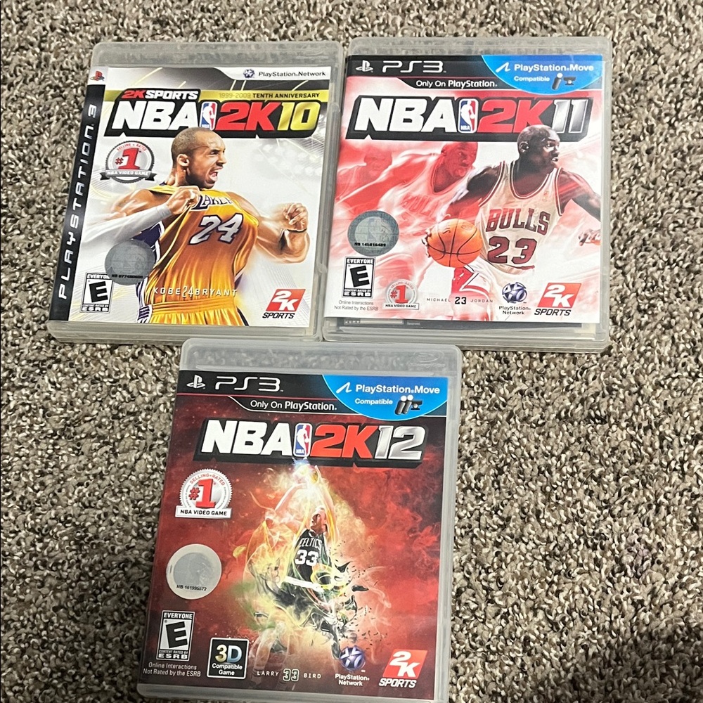 NBA 2K10, 2K11, 2K12 Video Game Bundle for PS3